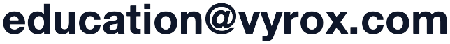 The VYROX Education contact address, shown as an image to prevent automated harvesting